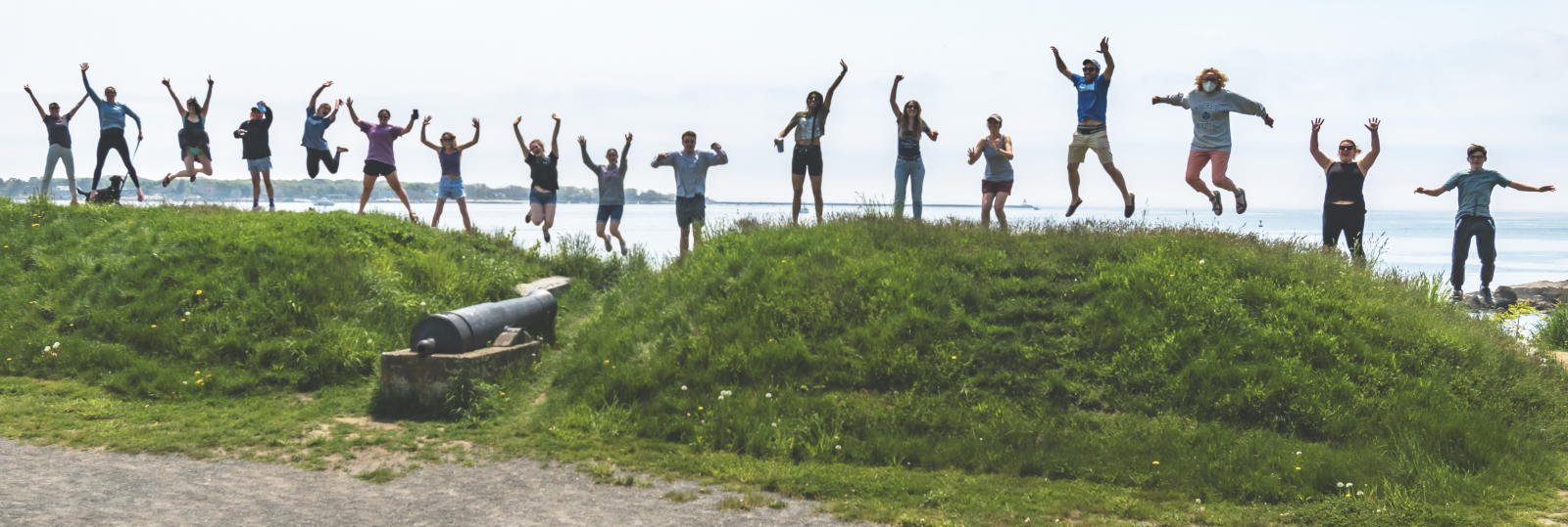 Surfrider Volunteers Defending Stage Fort in Gloucester